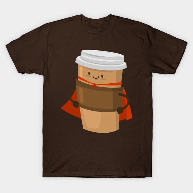 Coffee Superhero T-Shirt by Shirtbubble